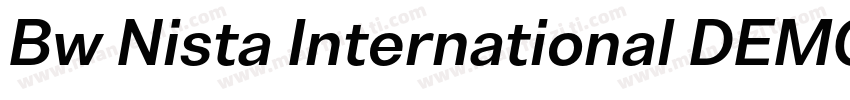 Bw Nista International DEMO Black字体转换